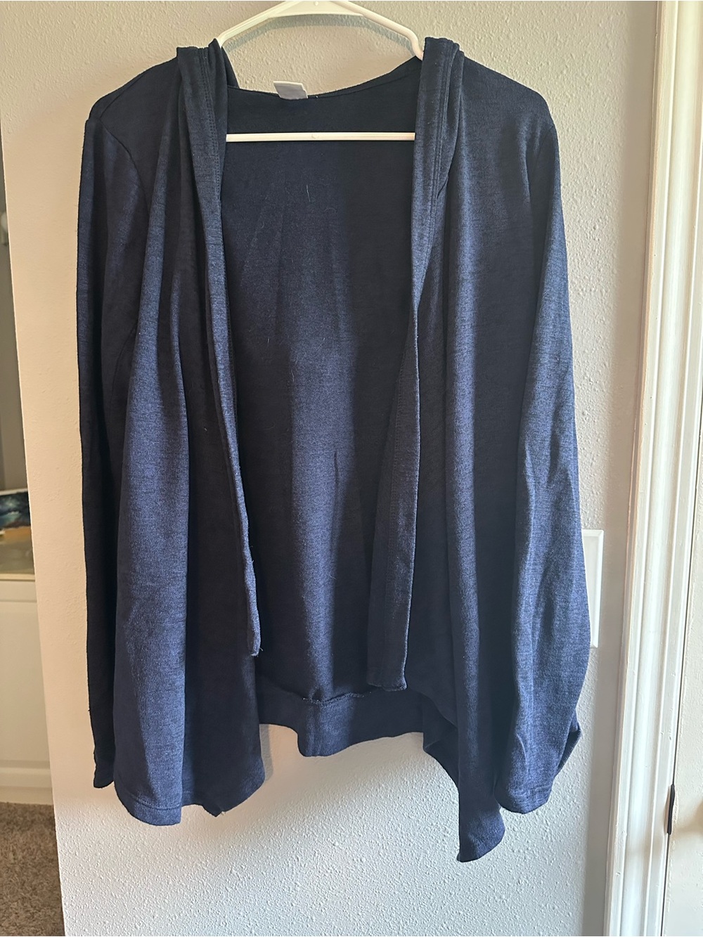 Women’s Navy Hooded Cardigan